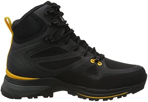 Jack Wolfskin Unisex Force Trekker Texapore Mid M Hiking Shoe, Black/Burly Yellow, 12 US Men | Image 5
