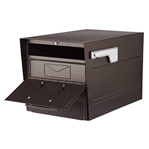 Image of Oasis Eclipse Post Mount Locking Mailbox Rubbed Bronze