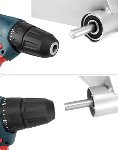 QWORK® Elektrische Fugenpistole für Mörtel, Elektrische Mörtelspritze Mörtelpresse mit 4 Verschiedenen Düsen (Ganzmetall)