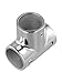 ArtHoval 316 Stainless Steel Pipe Tee Connector, Three-Way Joint for Outdoor, for Marine, and Industrial Use, Silver