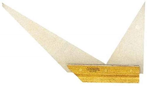 STANLEY 1-46-169 Équerre De Menuisier À Double Onglet 250 Mm Fabriquée En France - Lame En Acier - Traçage Des Angles À 90,60 Et 45°