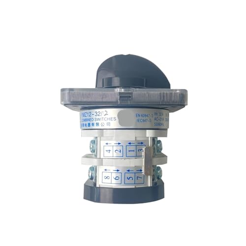 Interruptor selector YMZ12-32/2 rotativo de 4 posiciones y 32A para control bipolar LW31 2