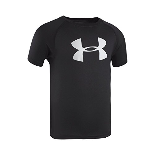 Under Armour Little Boys' Big Logo Short Sleeve Tee, Black, 2T