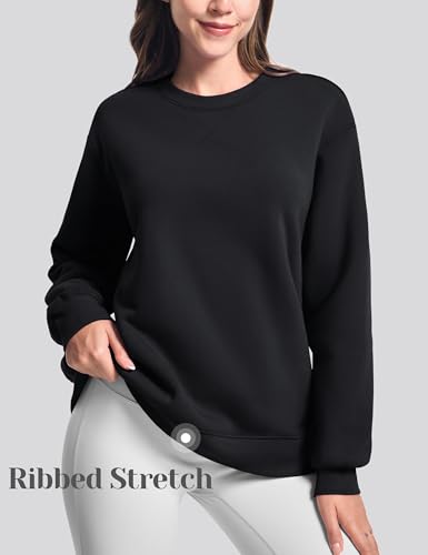 Cavva Women's Crewneck Sweatshirts Thermal Long Sleeve Fleece Lined Sherpa Pullover Sweater Loose Fit Shirts3