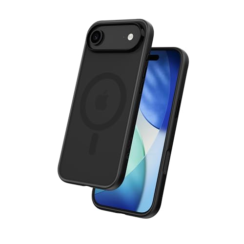 FLOLAB Surtect Tri-Fusion Magnetic for iPhone 17 Air Case Protective Slim Design Magsafe Compatible Military Grade - Full Black Matte Translucent