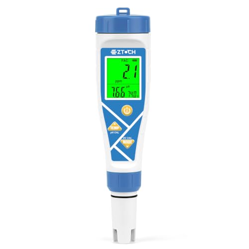 EZTOCH 8-in-1 Chlorine pH Salt Tester