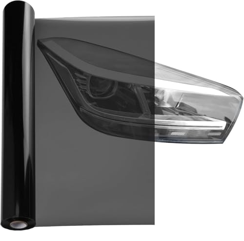 Image of HOME13 Self Adhesive Auto Car Tint Headlight Taillight Fog Light Vinyl Smoke Film Sheet Sticker Cover Car & Bike Protection Film (Black, 12x80 Inch)