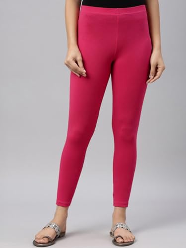 Image of JUNEBERRY Pure Cotton Skinny Fit Ankle Length Leggings Combo (Pack of 2)