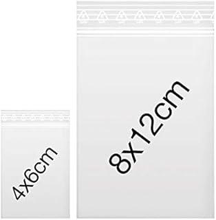 200 Grip Seal Bags, Anstore Small Clear Plastic Bags Resealable Ziplock Storage Poly Bags for Jewelry Beads Vitamins, 2 Sizes