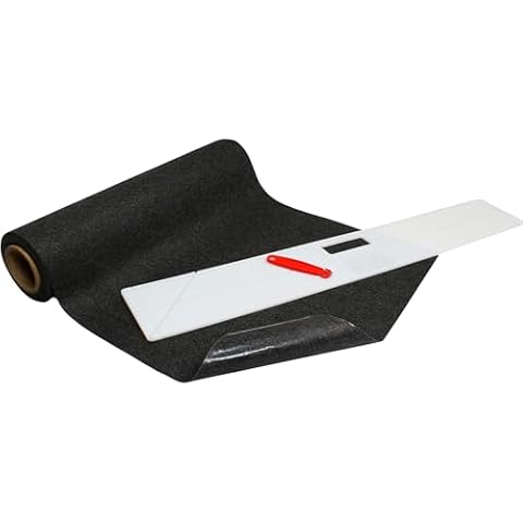 M+A Matting Sure Stride Slip-Resistant Adhesive Matting - Quick Drying, Temporary On-Demand Matting Great for an Emergency, Includes Free Cutting Knife (Dark Grey, 100’ x 3’ Roll) Cover