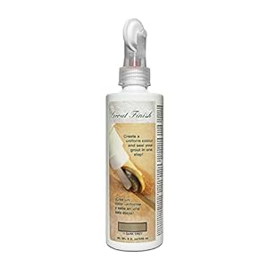 Kit – The Professional’s Choice – Color and Seal Grout – Prevents Stains and Creates Easy to Clean Grout – 8oz Bottle, Wheel applicator, Brush applicator, and Scrub pad (Dark Grey)