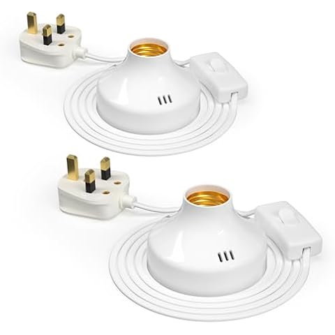 TobeBright E27 Bulb Holder with Switch Cover