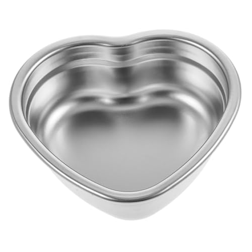 Anneome ハート型ステンレススチール製サービングプレート 平皿 スナック デザート おや用 家用バーベキューにも 食洗機対応 収納に便利な