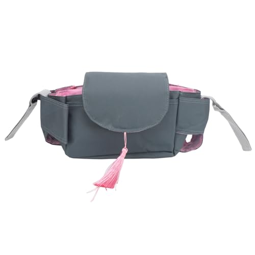 Xolsurg Infant Stroller Bag Large Capacity Practical Design Multiple Compartments Pink Fringe Stroller Accessories Pack