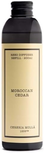 Cereria Molla - Premium Diffuser Refill (Ivory, 6.7 fl oz - 200 ml, Moroccan Cedar)
