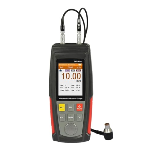 Calibrador de espesores ultrasónico digital, medidor para pruebas no destructivas en acero, aluminio, cobre, vidrio y materiales metálicos (modelo WT100A) miniatura 1