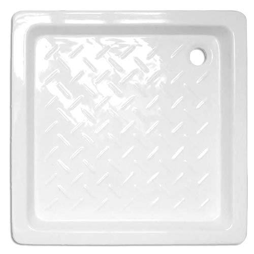 DUCHA-ES Platos CERAMICOS VÁLVULA INCLUIDA (Cuadrado, 80X80X10CM)