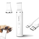 Fumeister Dog Clippers for Grooming, Cordless Waterproof Dog Hair Trimmer with Type-C Charging, Low Noise for Trimming Cats & Dogs' Specific Areas Around Paws, Eyes & More (White)