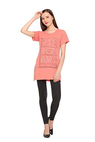 Image of In Love Women's Plus Size Longline T-Shirt with Side Pocket, 3 /4 Sleeve, Crew Neck
