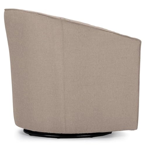 Sillón giratorio tejido beige miniatura 5