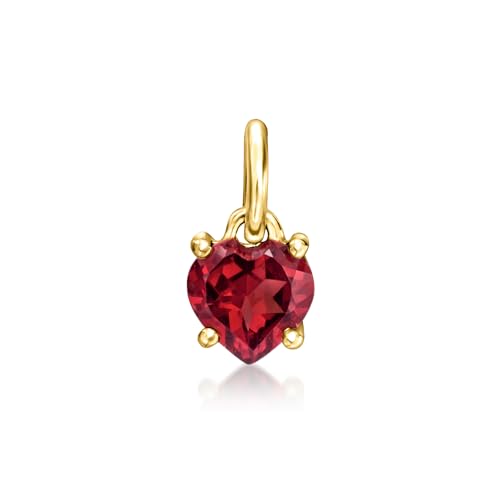Pure Collection by Ross-Simons 0.50 Carat Garnet Heart Charm in