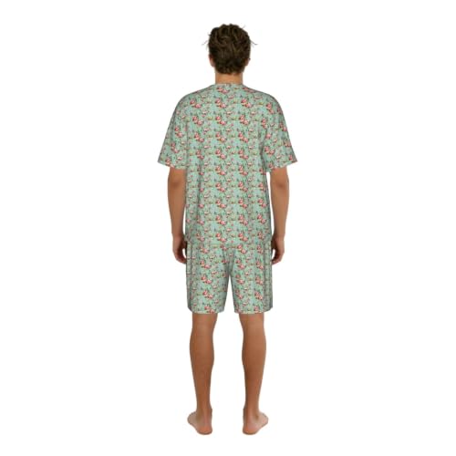 Ensemble de pyjama hommes à fleurs pour des soirées de détente douces