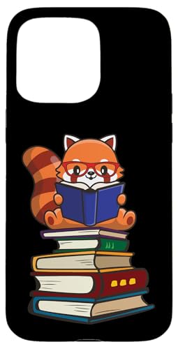 Funny Kawaii Kids Read Books Red Panda Lover �X�}�z�P�[�X iPhone 15 Pro Max �p