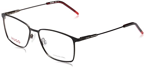 Hugo HG 1181 Rectangular Eyeglasses for Men's, 54 mm Size, Matte Black Dark Ruthenium