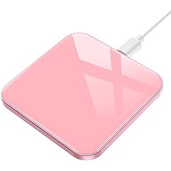 Cargador Inalambrico Rosa AGPTEK Cargador Inalámbrico, Certificado Qi de Carga Rápida Máxima de 15W para iPhone 14/13/12/12 Pro/11/11 Pro MAX/XS MAX/XR/XS/X/8, para Samsung Galaxy S22/S20/S10, AirPods Pro, Rosa
