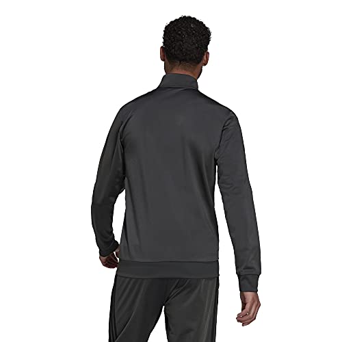 adidas Men's Warm-up Tricot Regular 3-stripes Track Jacket Solid Grey/Black Small by adidas - Used condition - Image 2