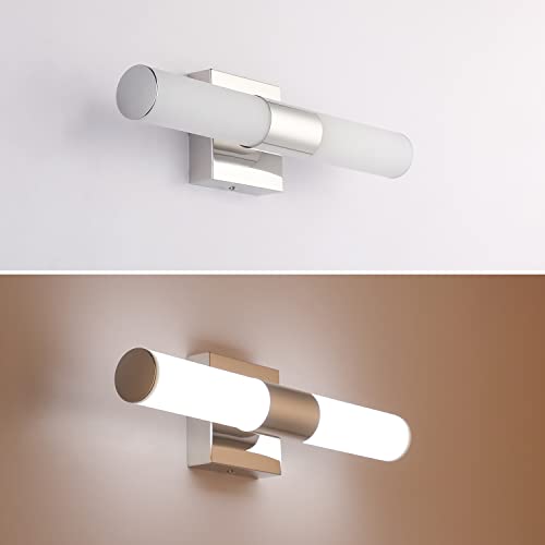 Image of Bathroom Vanity Light Fixture, 16 inch Inches 8W 6000K Chrome LED Mirror Lights for Bathroom Wall Sconces Bar Lighting