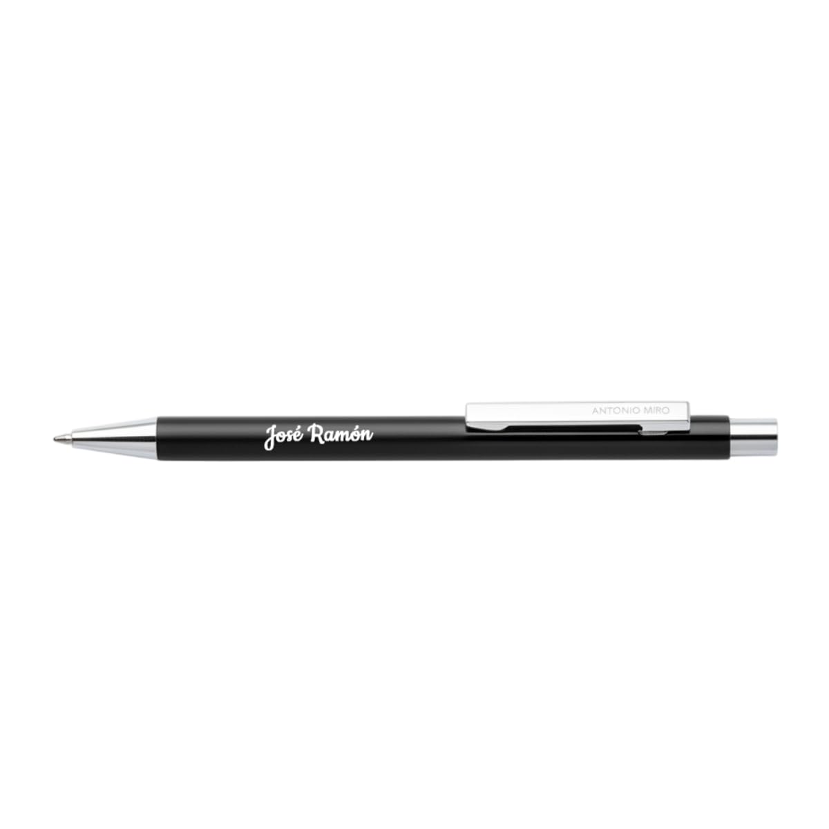 DEREGALOOS Personalised Antonio Miró Metal Pen in Laser Engraving, Elegant Design, Blue Ink, Sophisticated Gift for Office, Weddings, Business