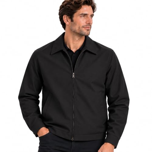PERRY ELLLS ペリーエリス ジップアップジャケット 黒 XL. Perry Ellis Mens Windbreaker Microfiber Water Resistant Golf Zip