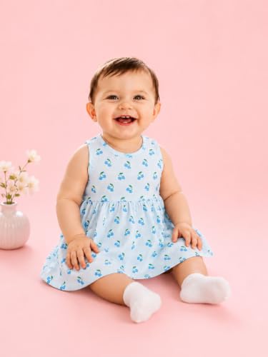 Image of Kidbea Bamboo Cotton Baby Girl Dress, Sleeveless Casual Wear Girls Frock