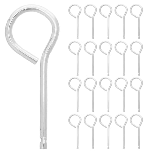 HOMSFOU 100 Pcs Fire Extinguisher Pull Pins Stainless Steel Safety Lock Pins for Industrial Fire Extinguishers Replacement Set