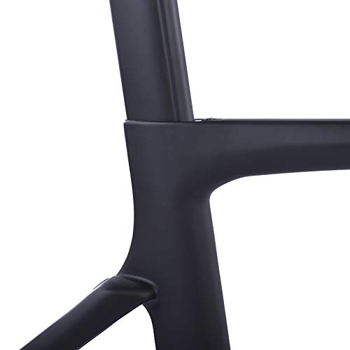Carbon Road Bike Frame Chinese Carbon Road Frame Cycling Bicicleta Road Bicycle Frame With Fork Seatpost (Black Matte, 58Cm) #TOP3