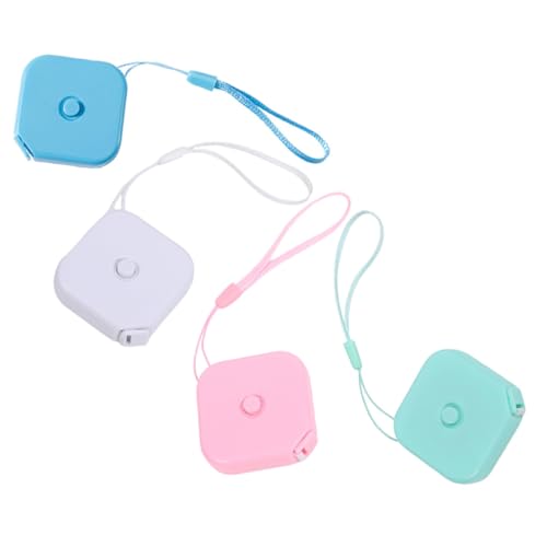 Set de 4 cintas métricas portátiles compactas retractiles miniatura 1