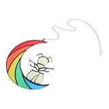 HYTROVE アクリル月と犬の窓掛け飾り ペットの思い出を大切にするための