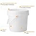 Gerrii 10 Pack White Plastic Bucket with Handle and Lid Food Storage Bucket Containers All Purpose Pail for Multipurpose Paint Water Art Crafts Projects Garage Organization (White,1 Gallon)