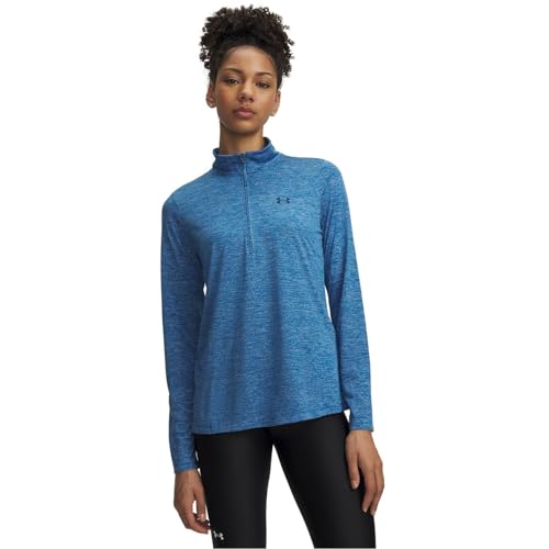 Under Armour Women's Tech Twist Half Zip, 430 Blue, MD - image 1