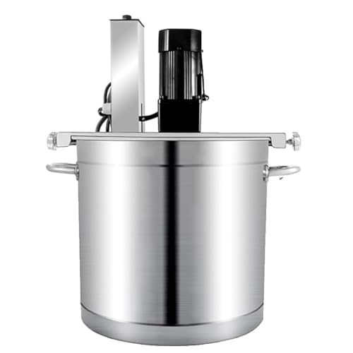 Mezclador eléctrico de mermelada de 20 L, agitador automático de ollas, máquina mezcladora de acero inoxidable con raspador de 4 cuchillas para sopa, salsa de chile, bebidas, mermelada, gachas, uso