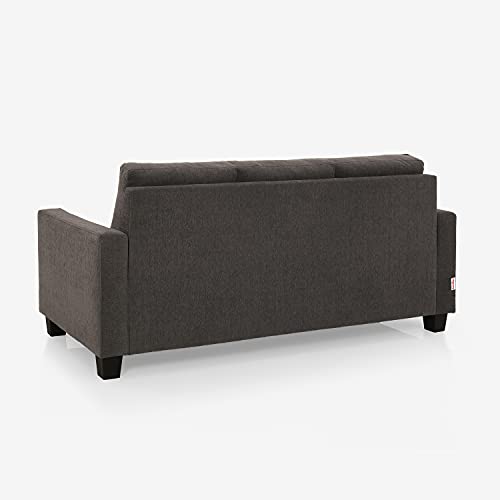 Image of Duroflex Ease - 5 Seater Sofa, 3+2 Sofa Set | Premium Fabric, High Comfort Foam, Durable Termite-Resistant Wooden Frame & Easy Maintenance | 3-Year Warranty - Grey