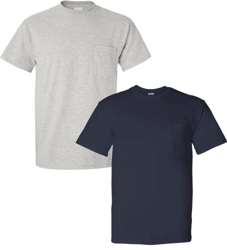 Image of Gildan Adult Ultra Cotton T-Shirt with Pocket, Style G2300, 2-Pack