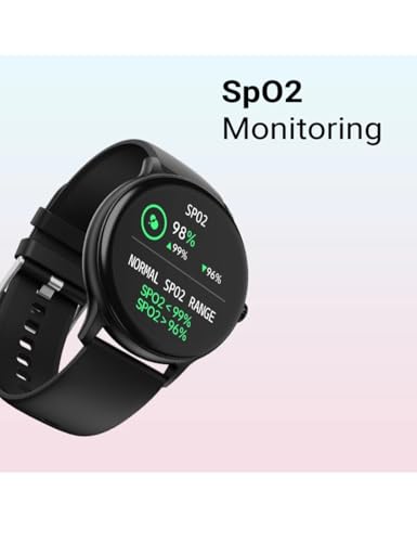 Image of Smart Watch with Bluetooth Calling, Digital Dialer, Round Display, Black and Grey Straps