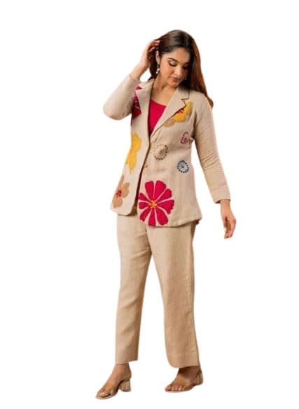 Chitra Creation Women’s Embroidery Blazer Three Piece Set-picture-56