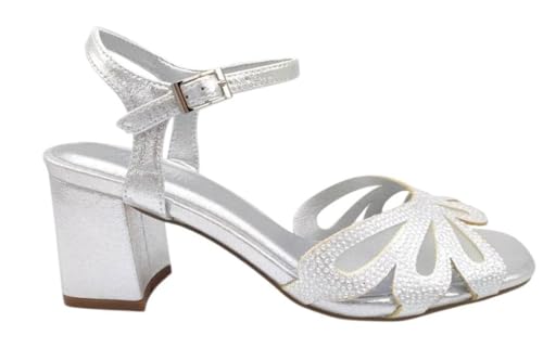 Menbur Sandalias de Fiesta 26142 para Mujer en plata - Mujer color: plata talla: 40