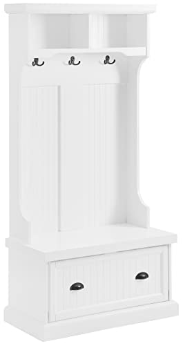 Crosley Furniture Shoreline Hall Tree, White
