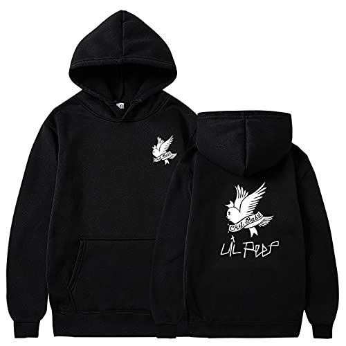 New Lil Peep Hoodies Men/women Hooded Pullover Harajuku hoodie Male/female Sudaderas hombre Hoddie Sweatshirts-Black B-S