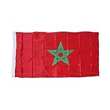 Couleur : Drapeau du Maroc en polyester Drapeau national pour le Maroc Drapeau de jardin pour décoration extérieure pour défilés Sports