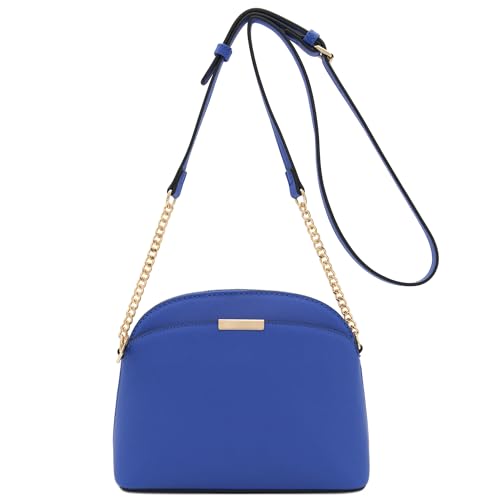 Image of FashionPuzzle Saffiano Small Dome Crossbody bag with Chain Strap